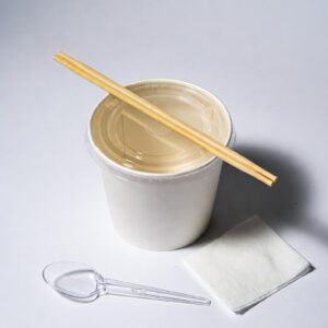 Combo đũa tách, muỗng nhựa, giấy ăn và tăm